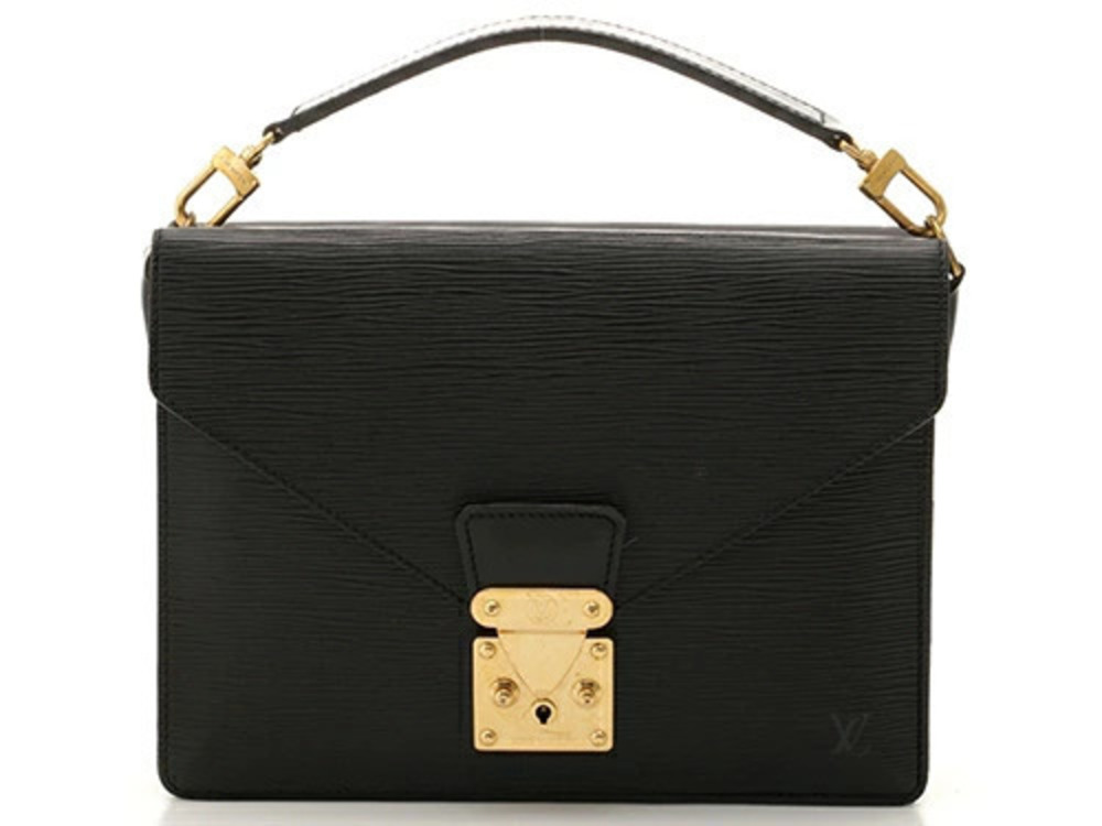 LOUIS VUITTON Noe Bag Shoulder Epi Noir Black